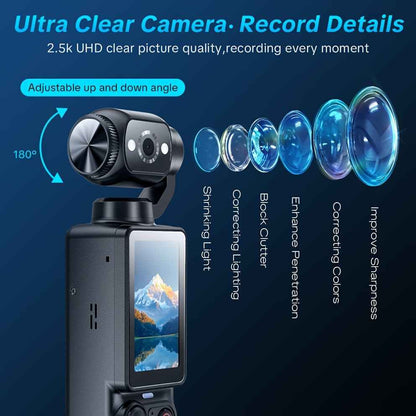 4K HD Video Recording Camera with 1.9" CMOS, USB Rechargeable, 180° Rotating Action Camcorder for Vlogging, Live Streaming & Outdoor Adventures - Perfect Christmas Gift for Couples, Back-to-School, Or Easter, Vlogging Camera Intelligent by design