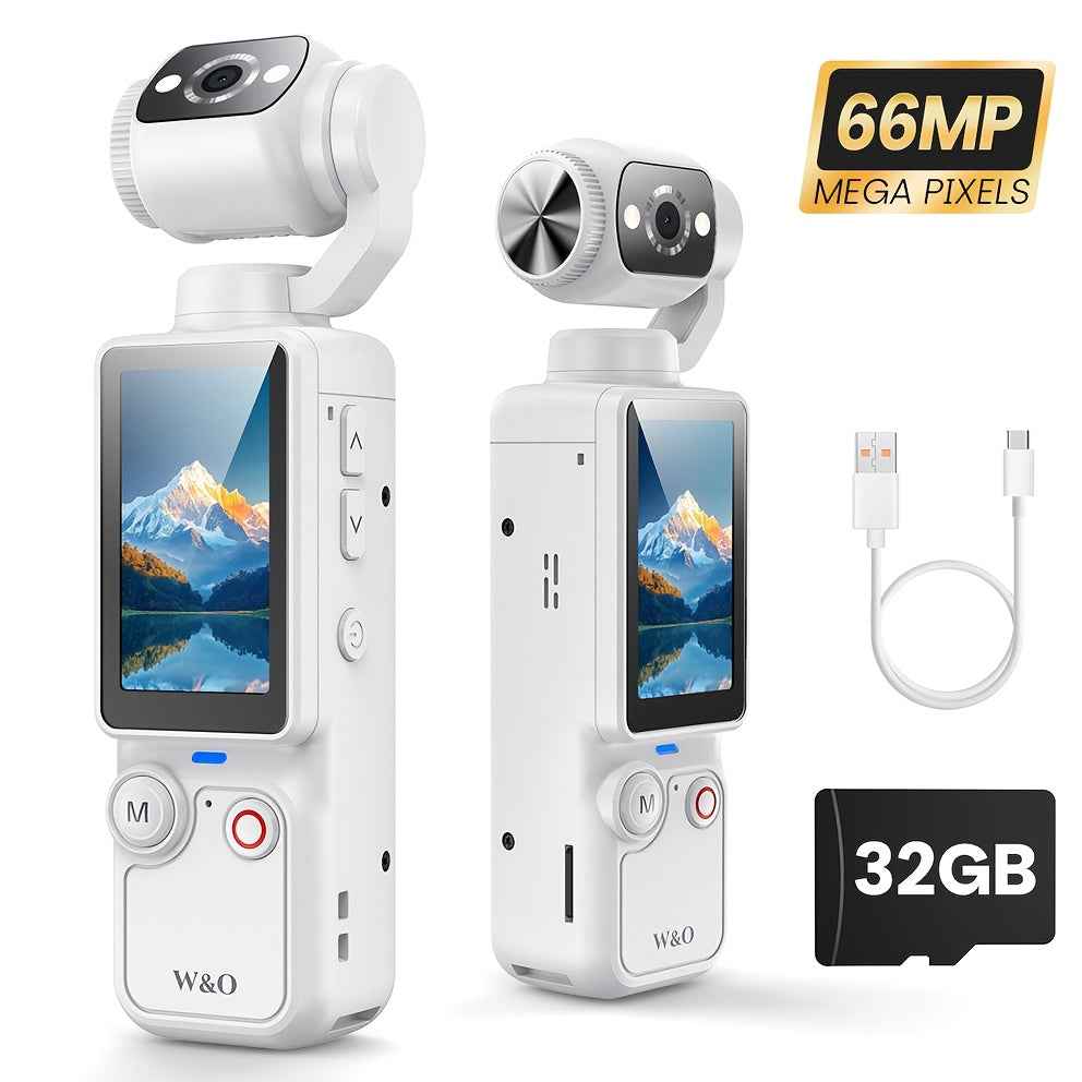 4K HD Video Recording Camera with 1.9" CMOS, USB Rechargeable, 180° Rotating Action Camcorder for Vlogging, Live Streaming & Outdoor Adventures - Perfect Christmas Gift for Couples, Back-to-School, Or Easter, Vlogging Camera Intelligent by design