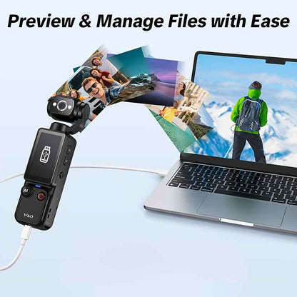 4K HD Video Recording Camera with 1.9" CMOS, USB Rechargeable, 180° Rotating Action Camcorder for Vlogging, Live Streaming & Outdoor Adventures - Perfect Christmas Gift for Couples, Back-to-School, Or Easter, Vlogging Camera Intelligent by design