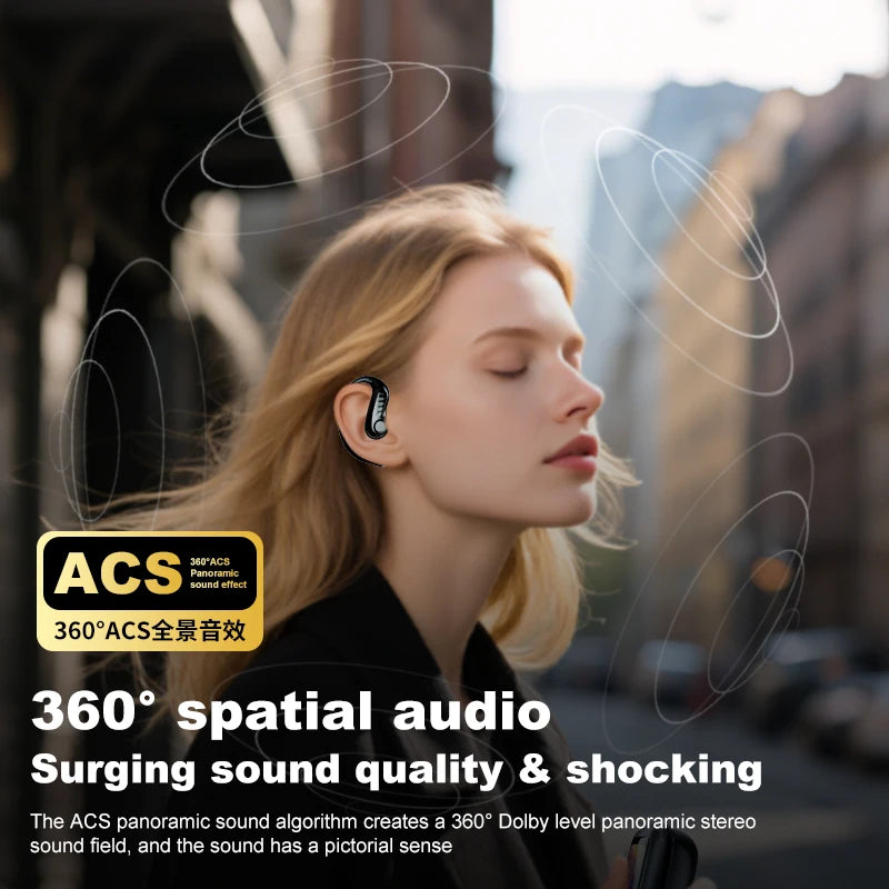 AI Translator Earphone Bluetooth 5.4 OWS Sports Bluetooth Wireless Headphones Digital Touch Screen Noise Cancelling Earbuds Intelligent by design