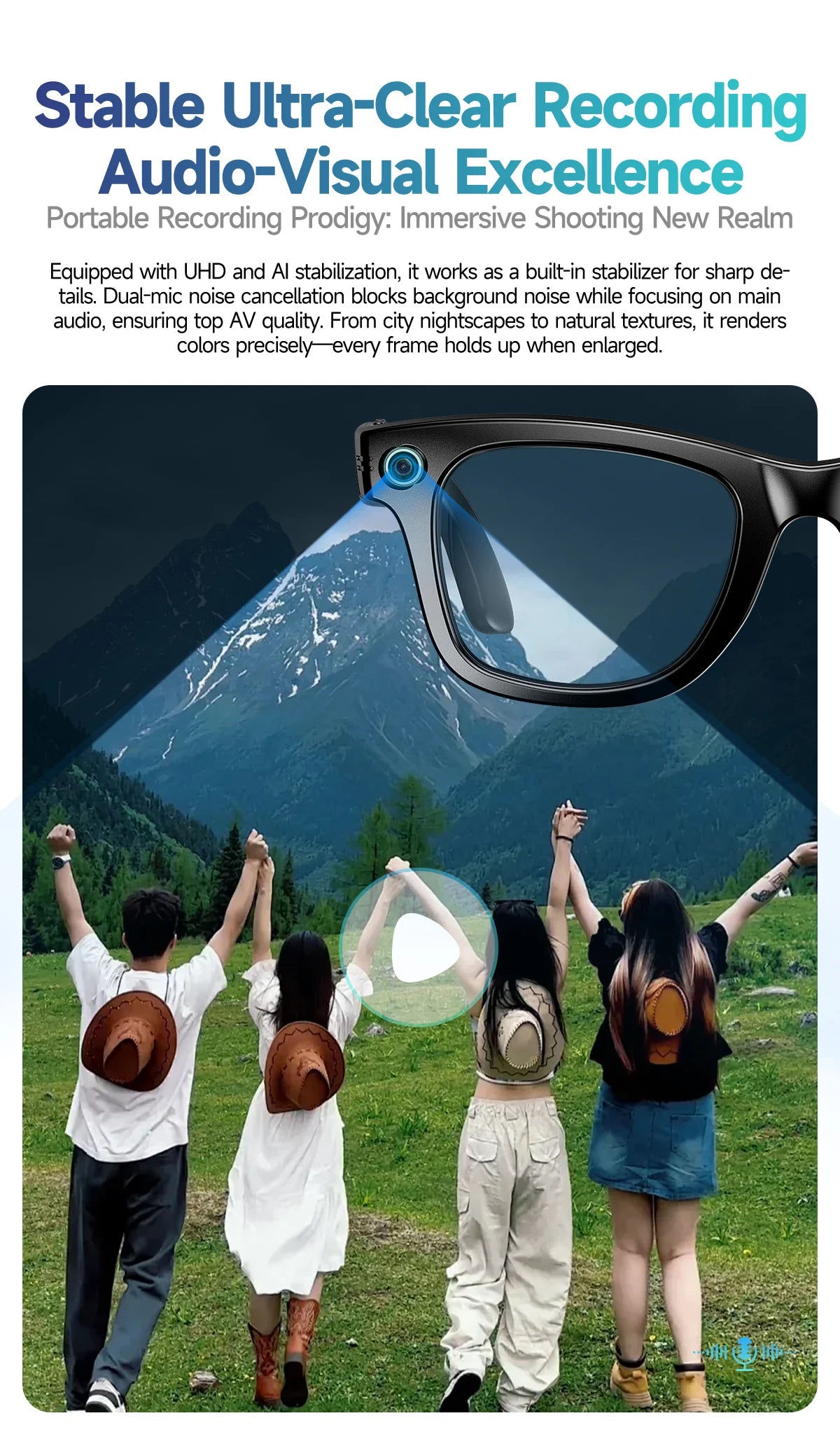 New 800W Camera AI Glasses Men Color-Changing Smart Translation Glasses Photo Video Recording Waterproof Call Smart Sunglasses Intelligent by design