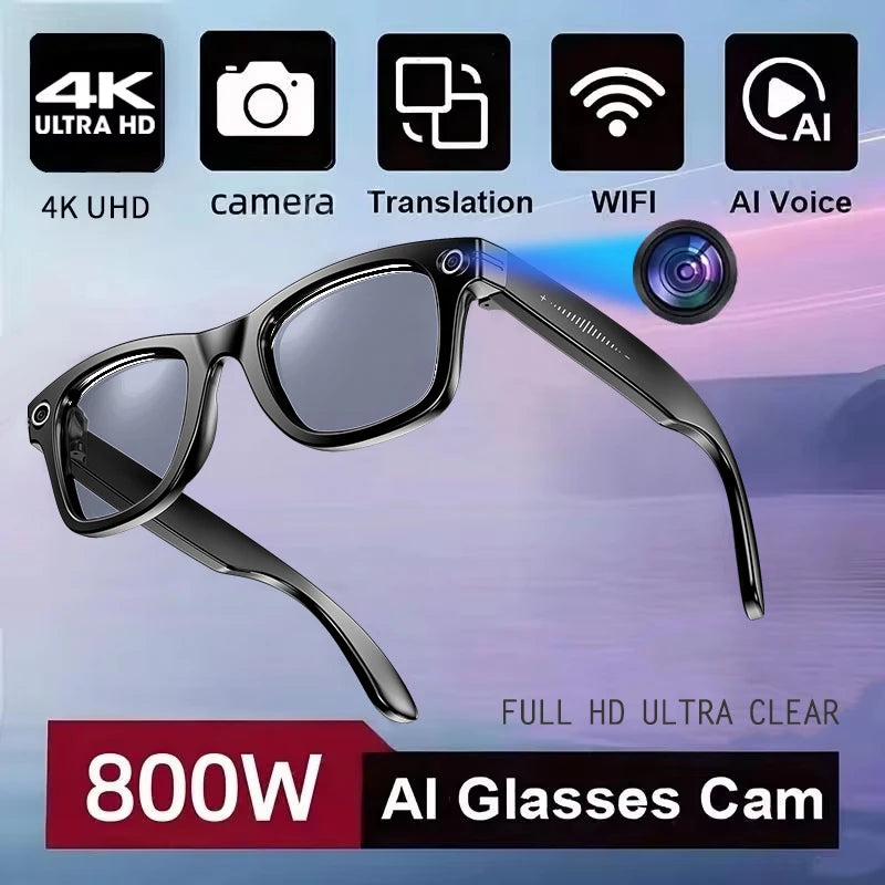 New 800W Camera AI Glasses Men Color-Changing Smart Translation Glasses Photo Video Recording Waterproof Call Smart Sunglasses Intelligent by design