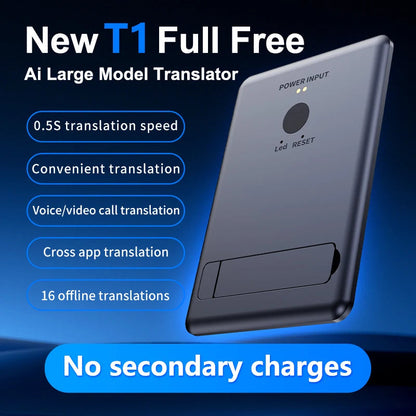 AI Instant Translator Device Magnetic Stand,144 Languages Online Translation Real-Time Photo/Video Calls for IOS Android Intelligent by design