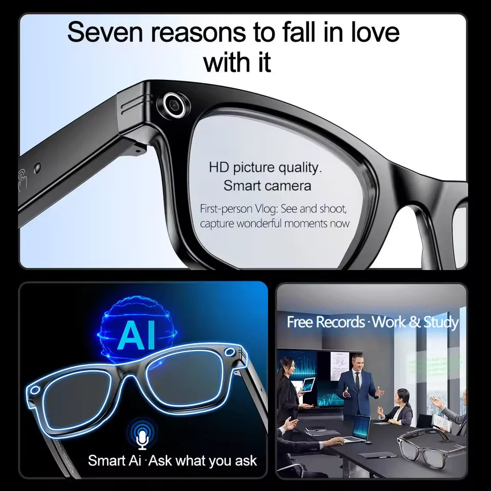 New 800W Camera AI Glasses Men Color-Changing Smart Translation Glasses Photo Video Recording Waterproof Call Smart Sunglasses Intelligent by design