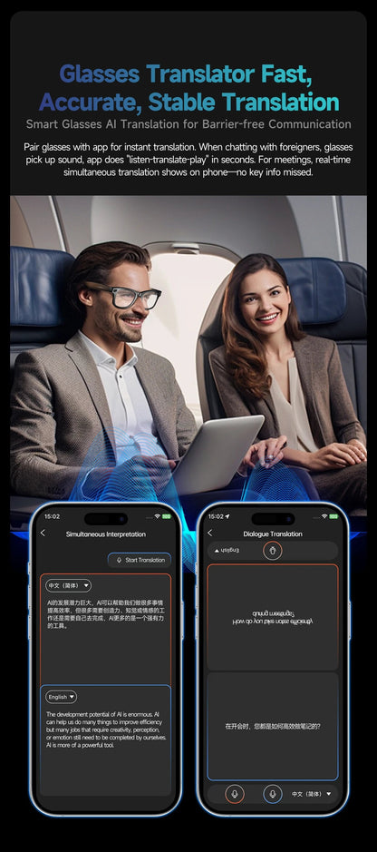 New 800W Camera AI Glasses Men Color-Changing Smart Translation Glasses Photo Video Recording Waterproof Call Smart Sunglasses Intelligent by design