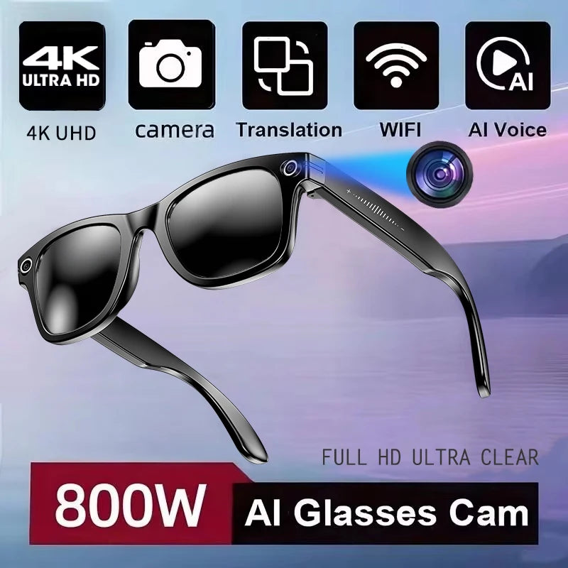 New 800W Camera AI Glasses Men Color-Changing Smart Translation Glasses Photo Video Recording Waterproof Call Smart Sunglasses Intelligent by design