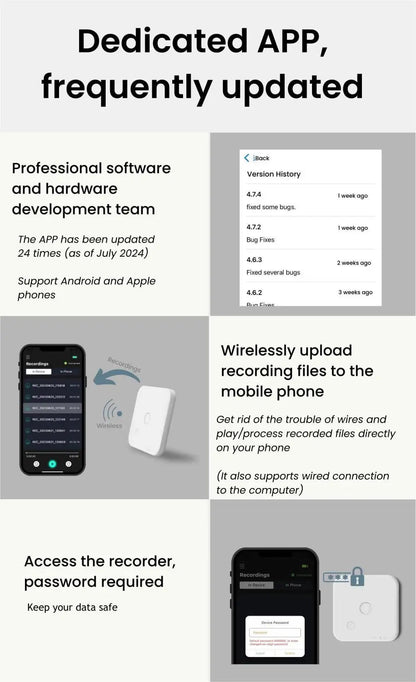 AI Powered Voice Recorder and Call Recorder with Speech-to-Text, Summarization, Translation, Supports 100 Languages, 64GB Intelligent by design