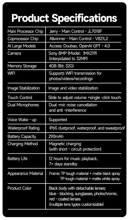New 800W Camera AI Glasses Men Color-Changing Smart Translation Glasses Photo Video Recording Waterproof Call Smart Sunglasses Intelligent by design