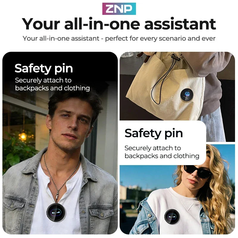 ZNP Wearable Smart Badge, AI Smart Interactive Companion for Adult‌, companion Emotional Life Assistant AI Translator Badge Z01 Intelligent by design
