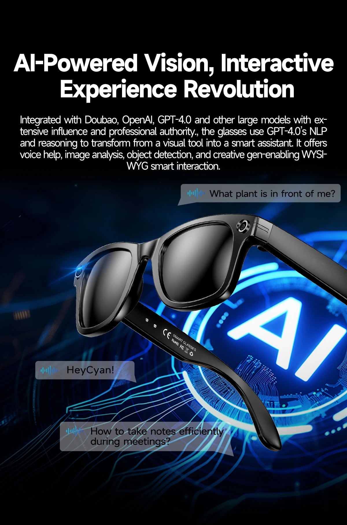 New 800W Camera AI Glasses Men Color-Changing Smart Translation Glasses Photo Video Recording Waterproof Call Smart Sunglasses Intelligent by design