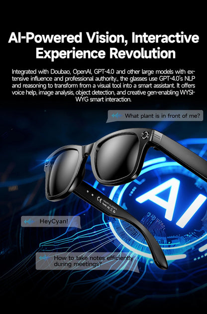 New 800W Camera AI Glasses Men Color-Changing Smart Translation Glasses Photo Video Recording Waterproof Call Smart Sunglasses Intelligent by design