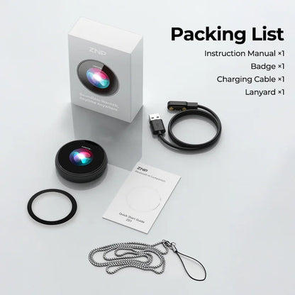 ZNP Wearable Smart Badge, AI Smart Interactive Companion for Adult‌, companion Emotional Life Assistant AI Translator Badge Z01 Intelligent by design