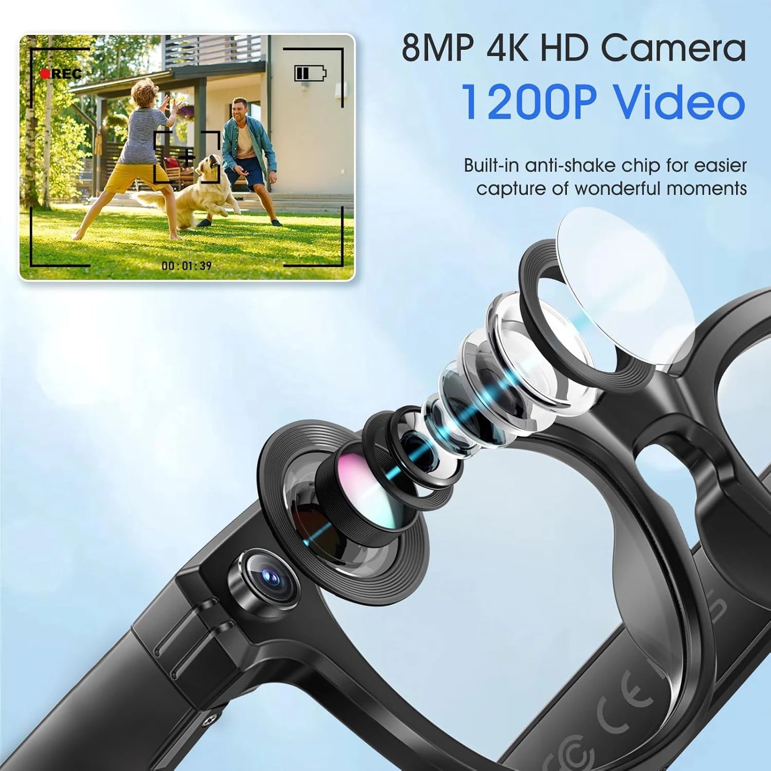 New 800W Camera AI Glasses Men Color-Changing Smart Translation Glasses Photo Video Recording Waterproof Call Smart Sunglasses Intelligent by design