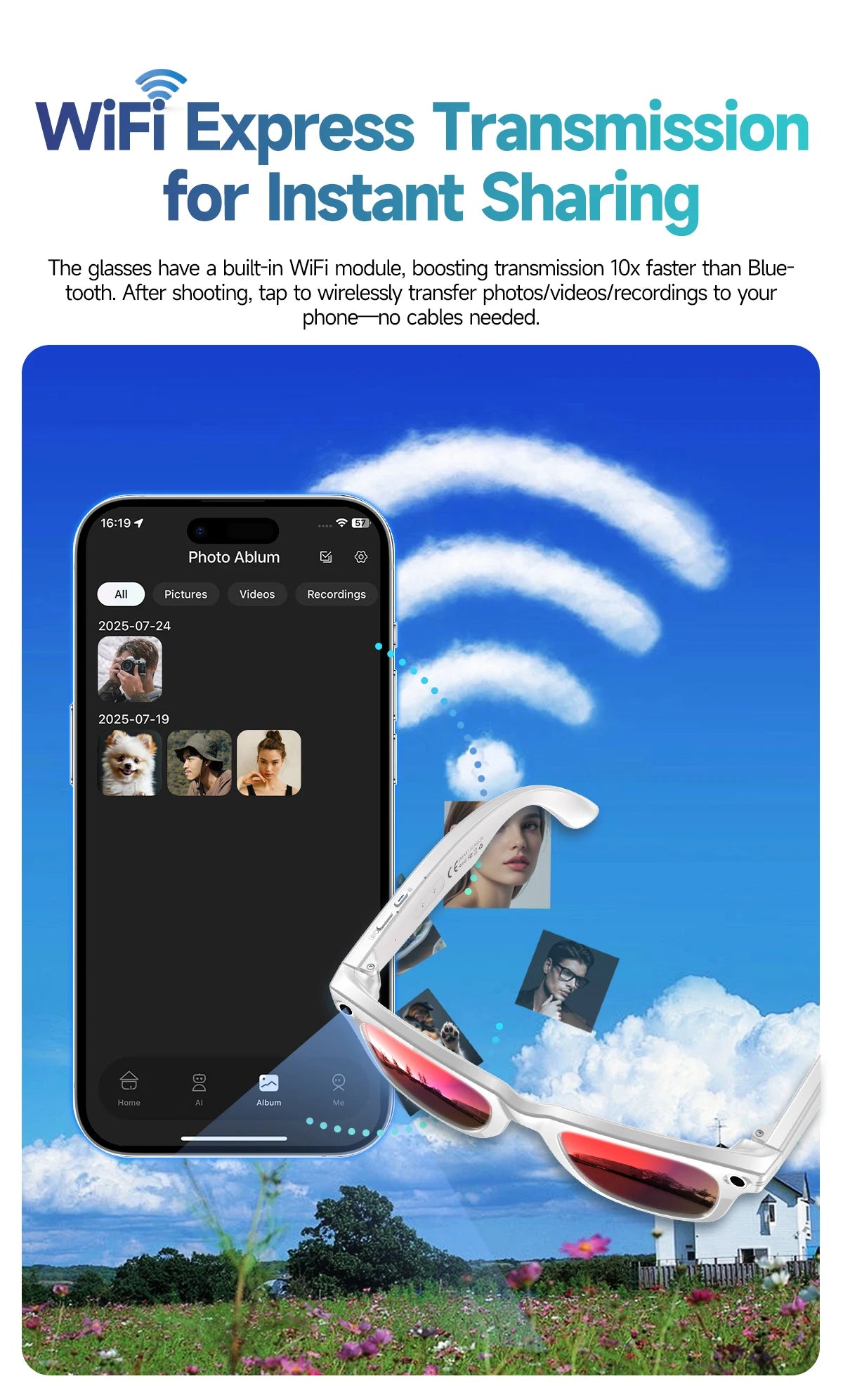 New 800W Camera AI Glasses Men Color-Changing Smart Translation Glasses Photo Video Recording Waterproof Call Smart Sunglasses Intelligent by design