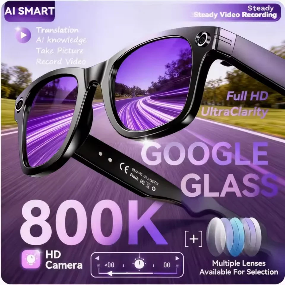 New 800W Camera AI Glasses Men Color-Changing Smart Translation Glasses Photo Video Recording Waterproof Call Smart Sunglasses Intelligent by design