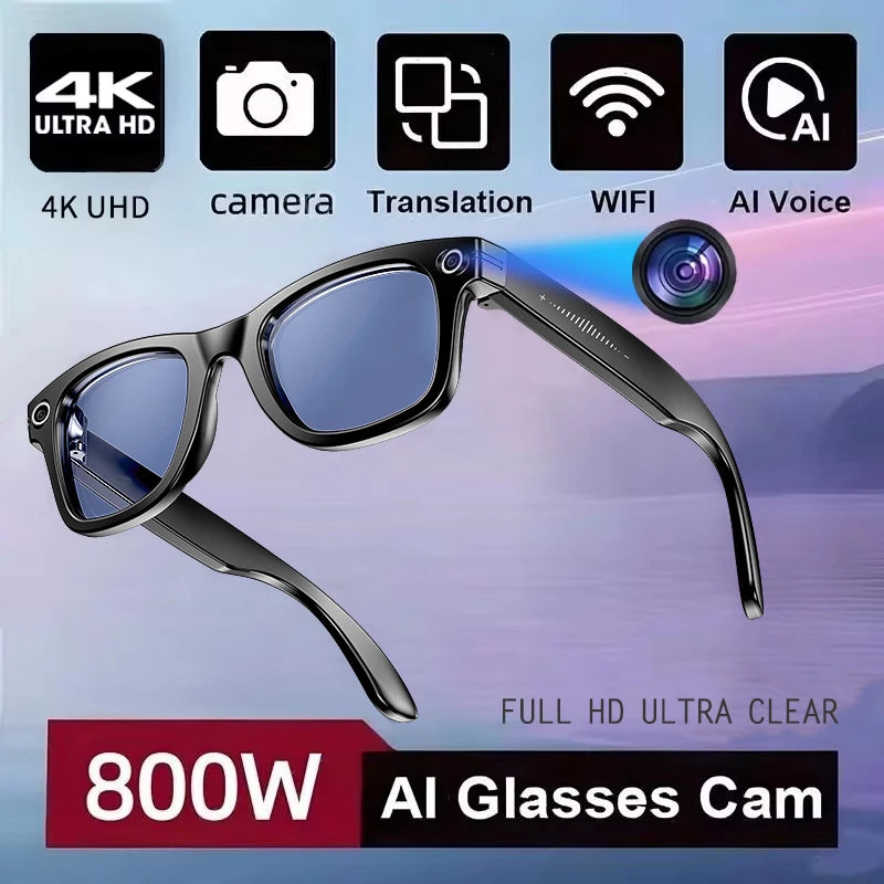 New 800W Camera AI Glasses Men Color-Changing Smart Translation Glasses Photo Video Recording Waterproof Call Smart Sunglasses Intelligent by design