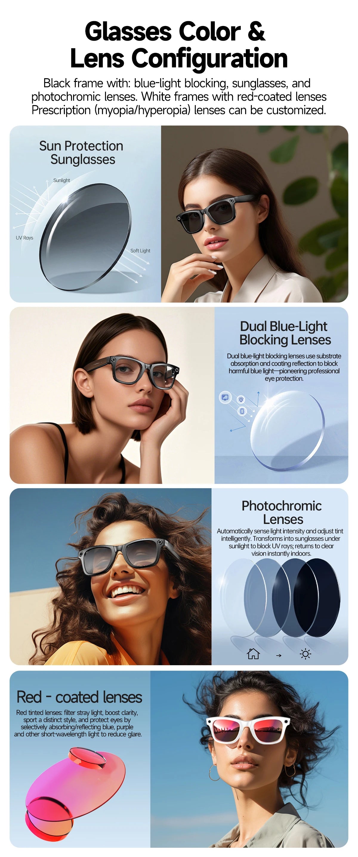 New 800W Camera AI Glasses Men Color-Changing Smart Translation Glasses Photo Video Recording Waterproof Call Smart Sunglasses Intelligent by design