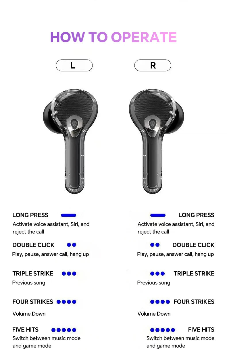 Ai translation earphones with touch screen, intelligent wireless Bluetooth earphones, HiFi real-time translation earbuds Intelligent by design