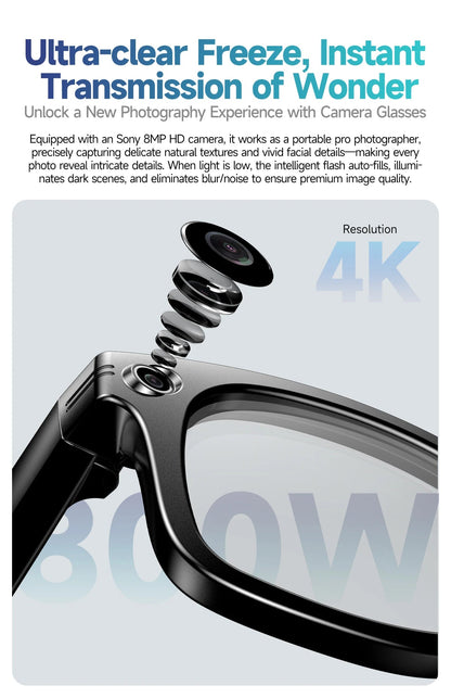 New 800W Camera AI Glasses Men Color-Changing Smart Translation Glasses Photo Video Recording Waterproof Call Smart Sunglasses Intelligent by design