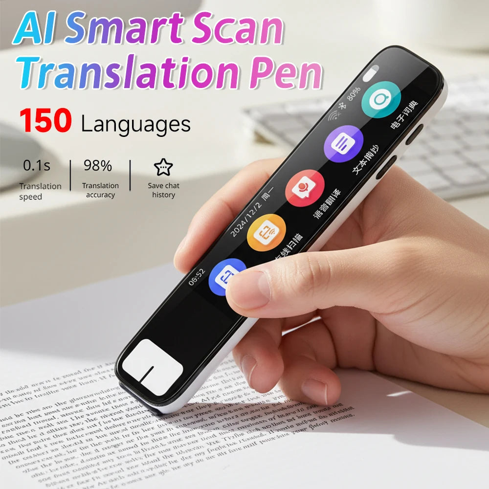 AI Translation Pen 150 Languages AI Scan Smart Translation Pen Offline Translation Point Reading Learning Voice Translator Intelligent by design