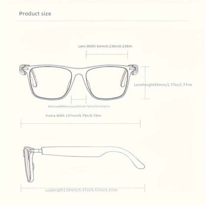 AI Smart Translation Glasses – Real - Time 160 Language Translator with GPT Chat, Bluetooth Audio Glasses with Built - in Microphone & Speaker - Intelligent by design