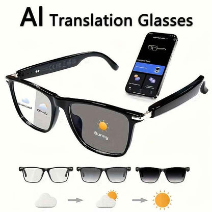 AI Smart Translation Glasses – Real - Time 160 Language Translator with GPT Chat, Bluetooth Audio Glasses with Built - in Microphone & Speaker - Intelligent by design