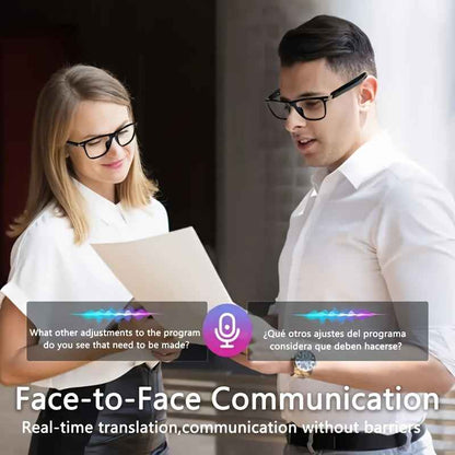 AI Smart Translation Glasses – Real - Time 160 Language Translator with GPT Chat, Bluetooth Audio Glasses with Built - in Microphone & Speaker - Intelligent by design