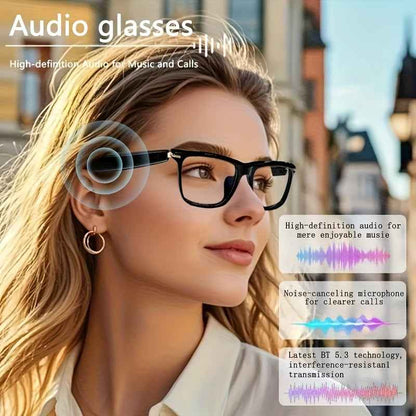 AI Smart Translation Glasses – Real - Time 160 Language Translator with GPT Chat, Bluetooth Audio Glasses with Built - in Microphone & Speaker - Intelligent by design