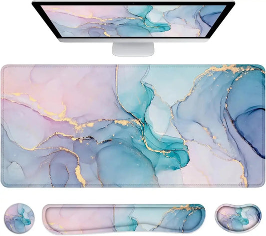 Large Mouse Pad and Keyboard Wrist Rest , 4 - In - 1 Extended Mouse Pad with Wrist Support - Intelligent by design