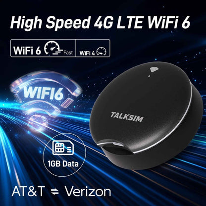 UFO Mobile Hotspot WiFi 6 Portable Pocket WiFi – 4G LTE MiFi with 10GB Data (30 Days), No SIM Card, Works with AT&T, T - Mobile & Verizon - Intelligent by design